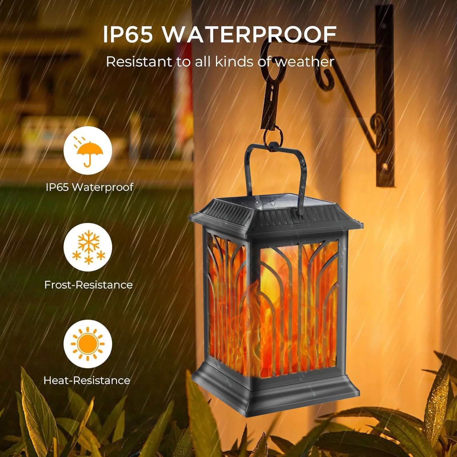 LED solar flame vertical strip - Outdoor Lighting And Landscape 评论和价格
