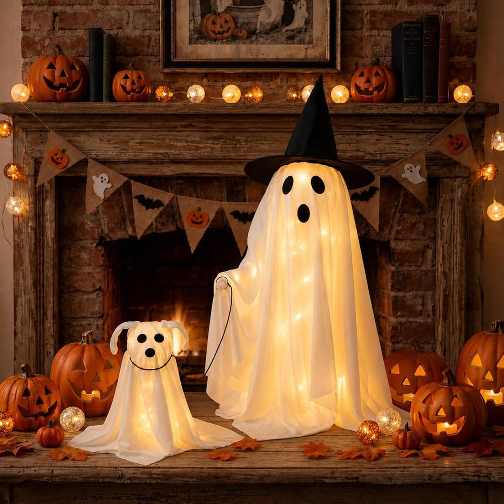 LED Lighted Ghost Dog Set Warm - Outdoor Lighting Effects 评论和价格