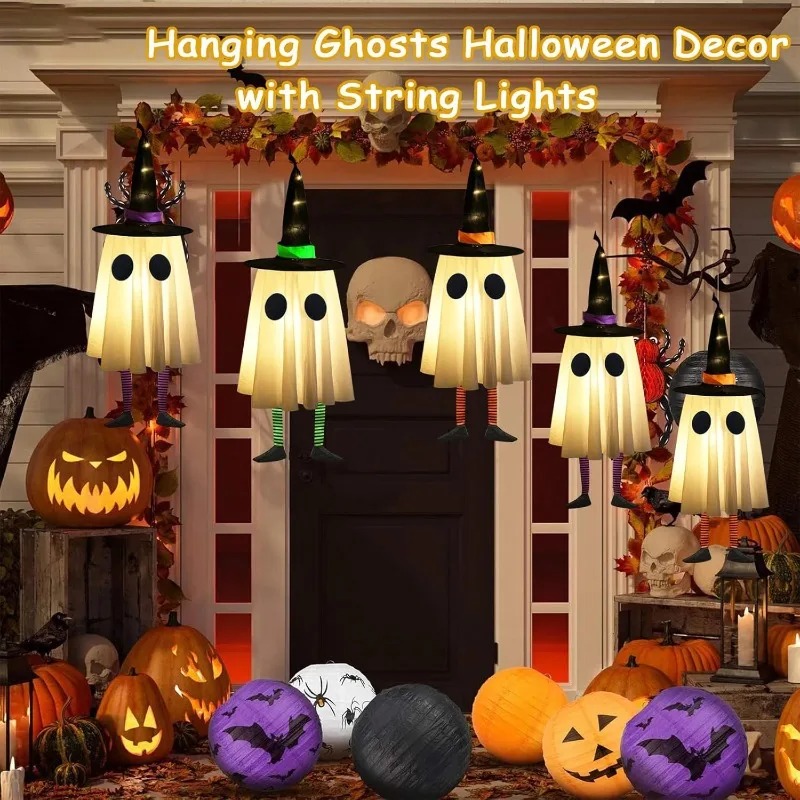 Halloween Hanging Ghost Decora - Outdoor Lighting Effects 评论和价格