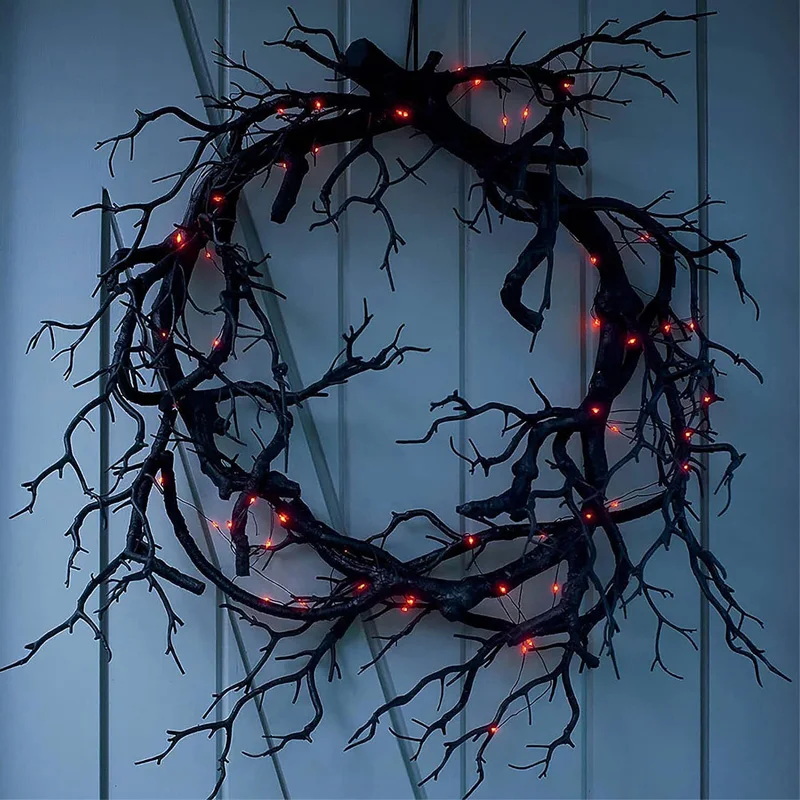 Halloween Decoration Wreath De - Outdoor Lighting Effects 评论和价格
