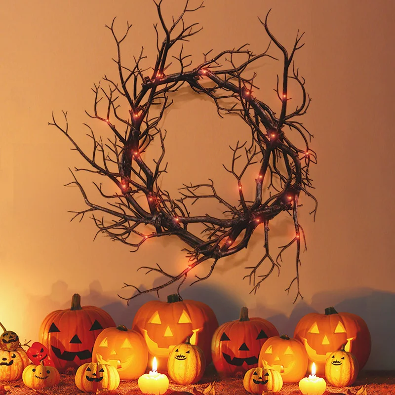Halloween Decoration Wreath De - Outdoor Lighting Effects 评论和价格