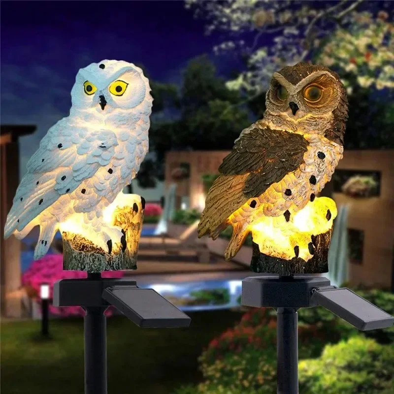 Solar Owl Statue Garden Light  - Outdoor Lighting Effects 评论和价格