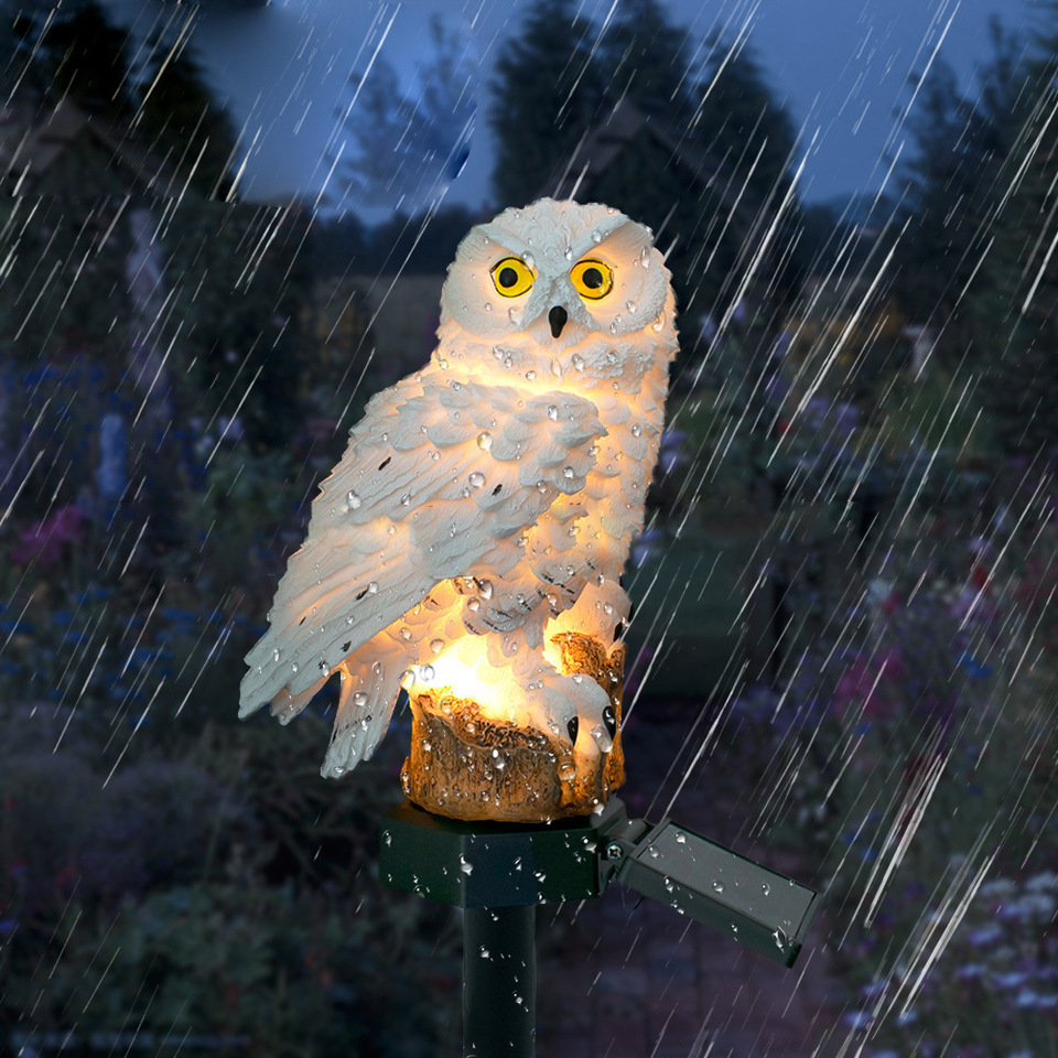 Solar Owl Statue Garden Light  - Outdoor Lighting Effects 评论和价格