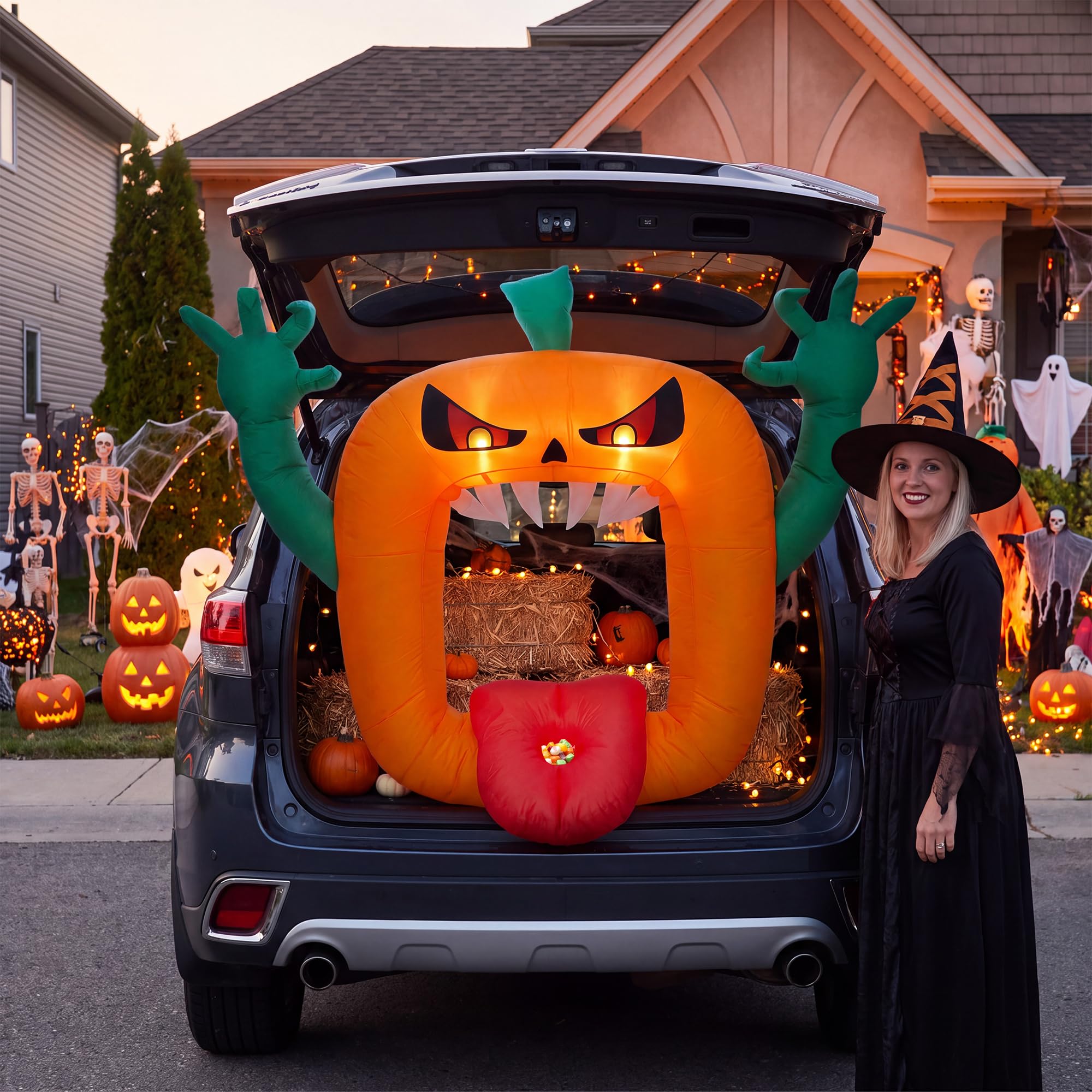 6FT Halloween Inflatables Scar - Outdoor Lighting Effects 评论和价格